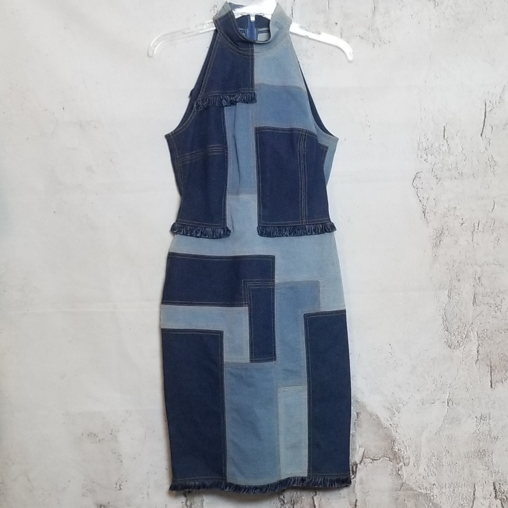 Escada Denim Patchwork Dress